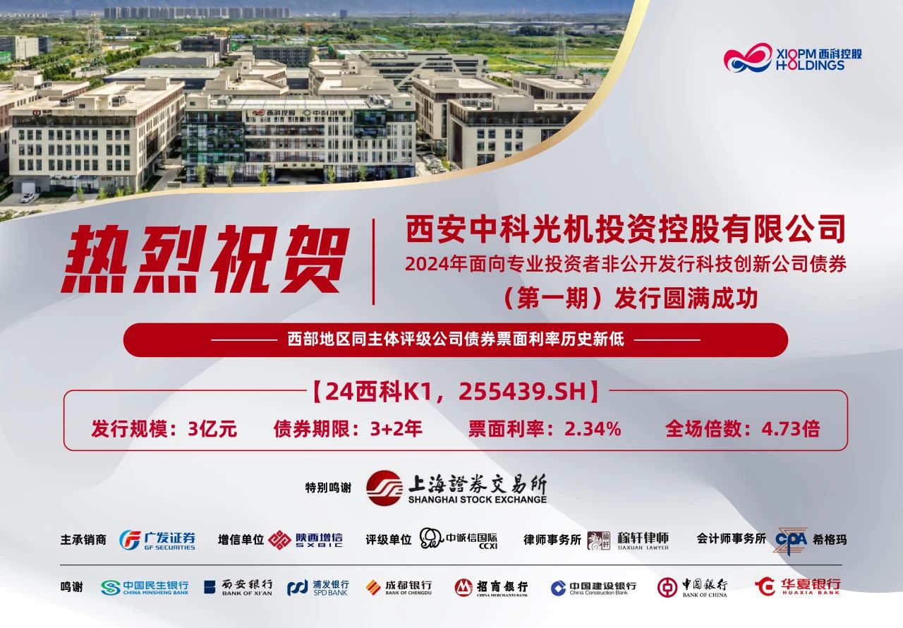 西科控股成功发行2024年科技创新公司债券